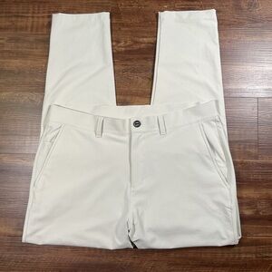 Lululemon Slim-Tapered Twill Trouser Men’s 36x30 Ivory Cream Pants LM5AYDS